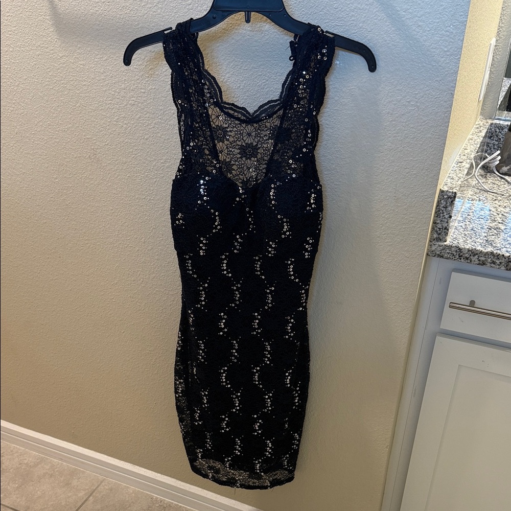 Elegant Black Lace Dress